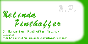 melinda pinthoffer business card